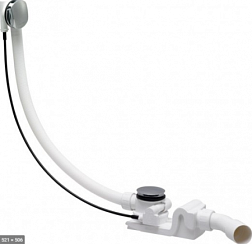 Слив-перелив для ванны Alessi One 72 см, alessi для ванны б/гидромассажа, полуавтомат 2.9445.7.000.000.1 Laufen